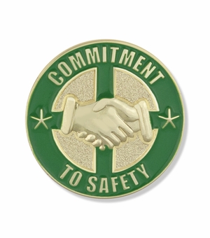 7/8 INCH COMMITMENT TO SAFETY LAPEL PIN