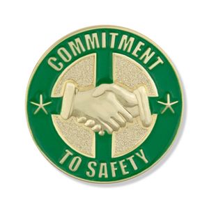 7/8 INCH COMMITMENT TO SAFETY LAPEL PIN