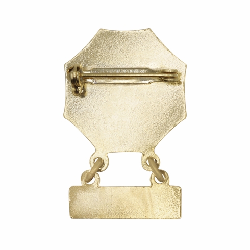 7/8 Inch Enameled Brass Hospital Volunteer Service "5000 Hours" Lapel Pin