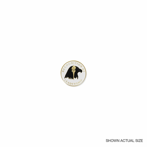 7/8 INCH ENAMELED RECOGNITION OF LEADERSHIP LAPEL PIN