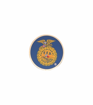 7/8-Inch in Diameter Round Metal Future Farmers Medallion Insert with Enameled Finish