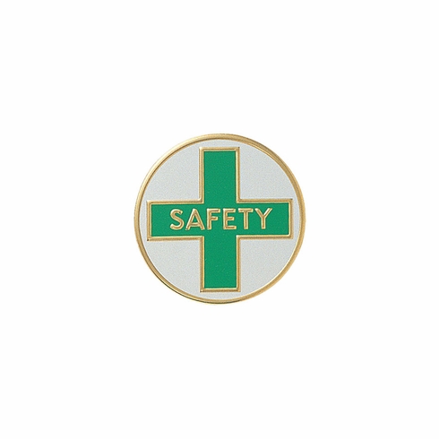 7/8-Inch in Diameter Round Metal Litho-Printed Safety Medallion Insert with Enameled Finish