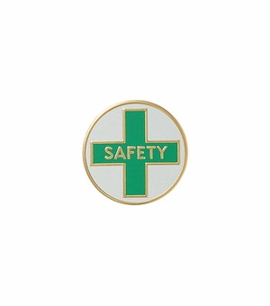 7/8-Inch in Diameter Round Metal Litho-Printed Safety Medallion Insert with Enameled Finish
