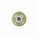 7/8-Inch in Diameter Round Metal United States Coast Guard Medallion Insert with Enameled Finish
