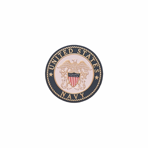7/8-Inch in Diameter Round Metal United States Navy Medallion Insert with Enameled Finish