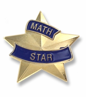 7/8 INCH MATH STAR LAPEL PIN