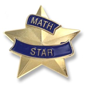 7/8 INCH MATH STAR LAPEL PIN