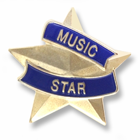 7/8 INCH MUSIC STAR LAPEL PIN