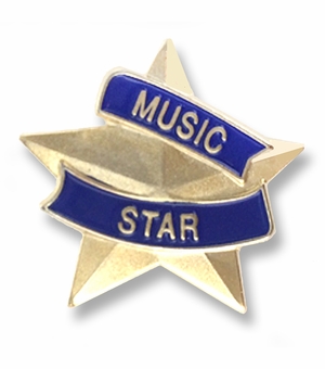 7/8 INCH MUSIC STAR LAPEL PIN