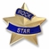 7/8 INCH ROCK STAR LAPEL PIN