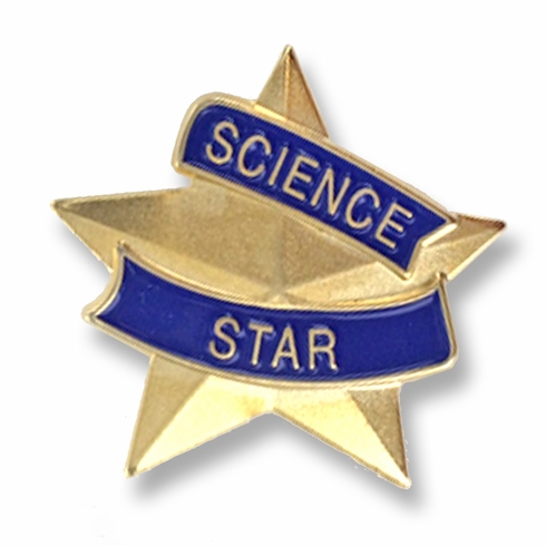7/8 INCH SCIENCE STAR LAPEL PIN