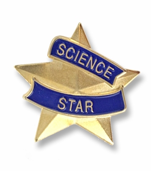 7/8 INCH SCIENCE STAR LAPEL PIN