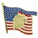 7/8 INCH "STRONGER TOGETHER" EAGLE FLAG LAPEL PIN