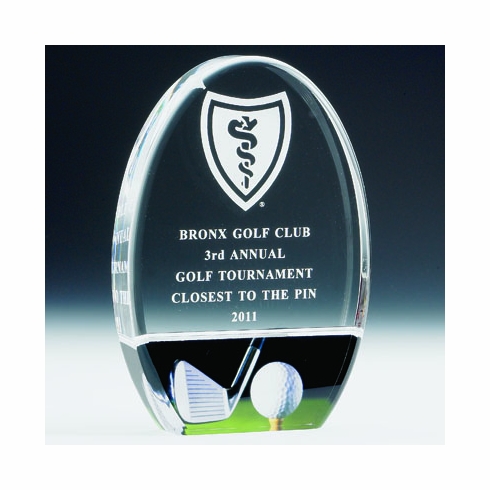7 INCH ACRYLIC GOLF TROPHY