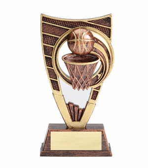 7 INCH BASKETBALL SPORT THEME TROPHY WITH WEIGHTED PLASTIC