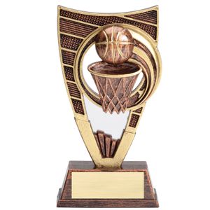 7 INCH BASKETBALL SPORT THEME TROPHY WITH WEIGHTED PLASTIC