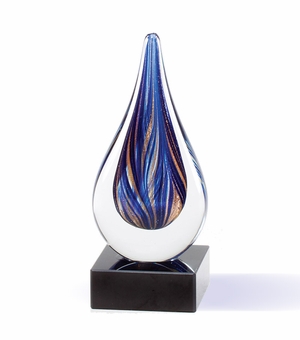 7 INCH BLOWN GLASS COLORS AWARD 