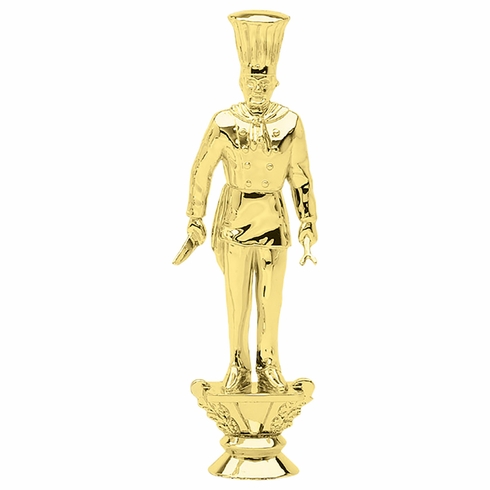 7 INCH GOLD PLASTIC CHEF TROPHY FIGURE
