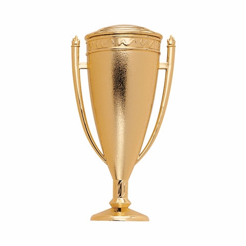 7 INCH GOLD PLASTIC CUP WITH LID