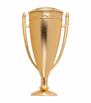 7 INCH GOLD PLASTIC CUP WITH LID