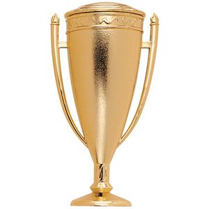 7 INCH GOLD PLASTIC CUP WITH LID