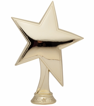 7 INCH GOLD PLASTIC STAR FIGURE 