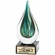 7 INCH HAND BLOWN TEARDROP WITH SUSPENDED COLORS GLASS AWARD
