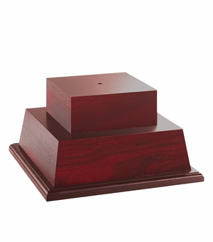 7 INCH HEIGHT LARGE ROSEWOOD FINISH TROPHY BASE FOR PERPETUAL TROPHY