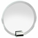 7 INCH OPTICAL CRYSTAL CIRCLE AWARD ON POLISHED SILVER METAL BASE