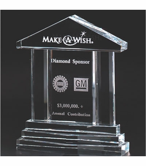 7 INCH OPTICAL CUT CRYSTAL HOUSE