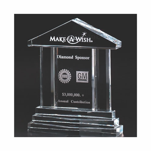 7 INCH OPTICAL CUT CRYSTAL HOUSE