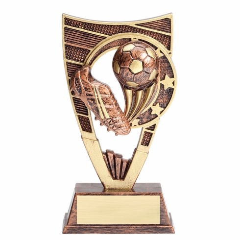 7 INCH SOCCER SPORT THEME TROPHY WITH WEIGHTED PLASTIC