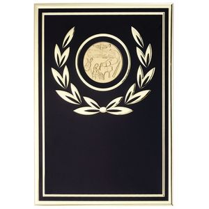 7 X 10 BLACK/GOLD ALUMINUM PLATE HOLDS INSERT