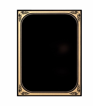 7 X 10 Inch Marbleized Brass Plated Steel
