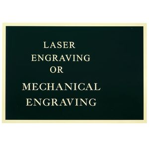 7 X 10 INCH BLACK SCREENED PLATE, ADHESIVE BACK