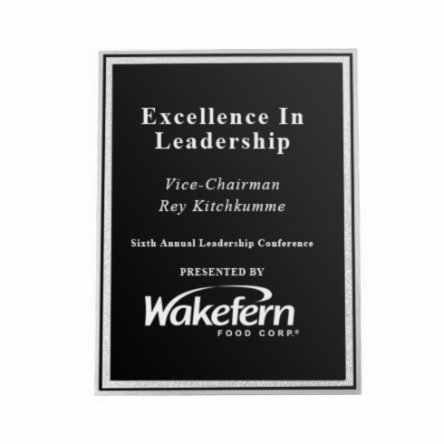 7 X 10 BLACK/SILVER PLATE