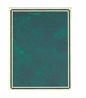 7 X 10 Inch Green Marbleized Brass Plate for Engraving