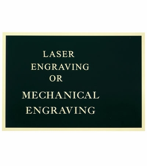 7 X 10 Inch Black Screened Plate with Adhesive Back