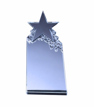 7 X 3-1/2 INCH OPTICAL CRYSTAL TOWER STAR AWARD