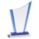 7 x 4-3/4 INCH OPTICAL CRYSTAL PEAK AWARD WITH ICE BLUE EDGES