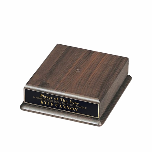 7 X 7 INCH SQUARE GENUINE WALNUT BASE