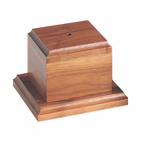 7 x 7 x 4-3/4  GENUINE WALNUT BASE