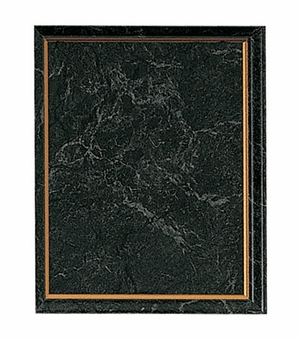 7 X 9 BLACK PLAQUE GOLD EDGE
