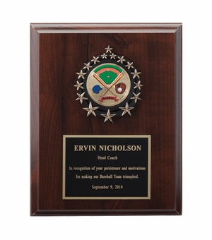 7 X 9 INCH PLAQUE WITH BLACK PLATE TAKES INSERT