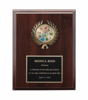 7 X 9 INCH PLAQUE WITH BLACK PLATE TAKES INSERT