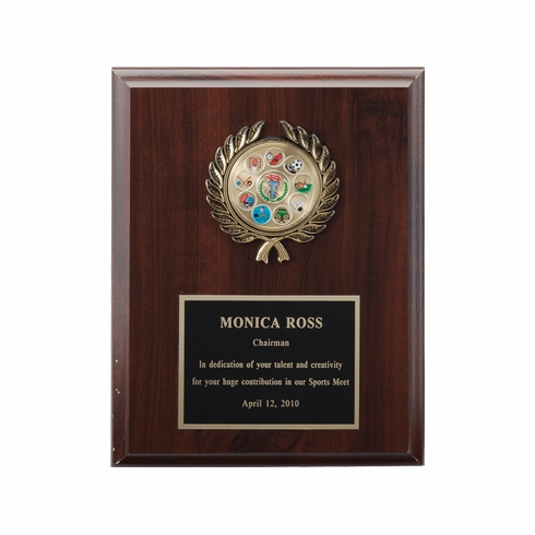 7 X 9 INCH PLAQUE WITH BLACK PLATE TAKES INSERT