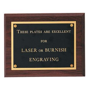 7 X 9 INCH PLAQUE WITH BLACK SCREENED PLATE