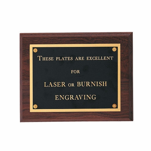 7 X 9 INCH PLAQUE WITH BLACK SCREENED PLATE
