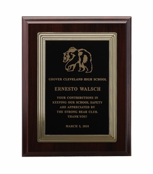 7 X 9 INCH PLAQUE WITH EMBOSSED BORDERS PLATE - COLOR OPTIONS