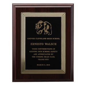 7 X 9 INCH PLAQUE WITH EMBOSSED BORDERS PLATE - COLOR OPTIONS